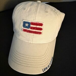 Life Is Good Flag Hat